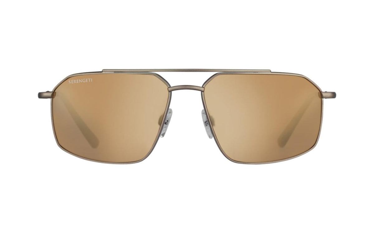 Serengeti Wayne SS546004 Polarised Photochromic Sunglasses - Brushed Bronze/Drivers Gold - 57-15-145 Serengeti