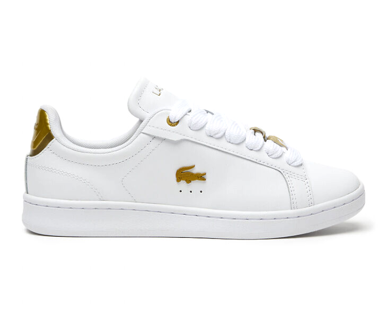 Lacoste Women's Carnaby Pro 123 5 SFA Sneaker, White/Gold - EU 35.5