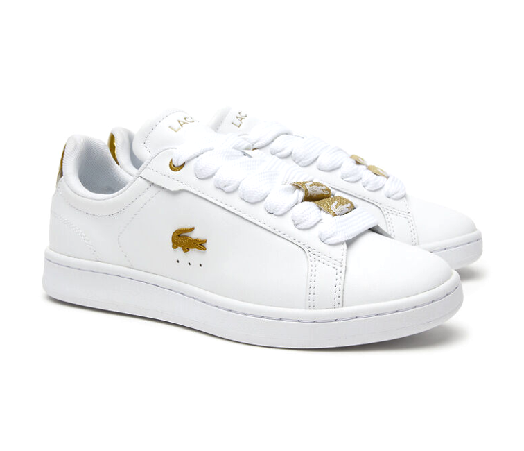 Lacoste Women's Carnaby Pro 123 5 SFA Sneaker, White/Gold - EU 35.5