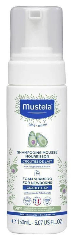 Mustela Newborn Foam Shampoo 150ml - Cradle Cap Prevention Mustela