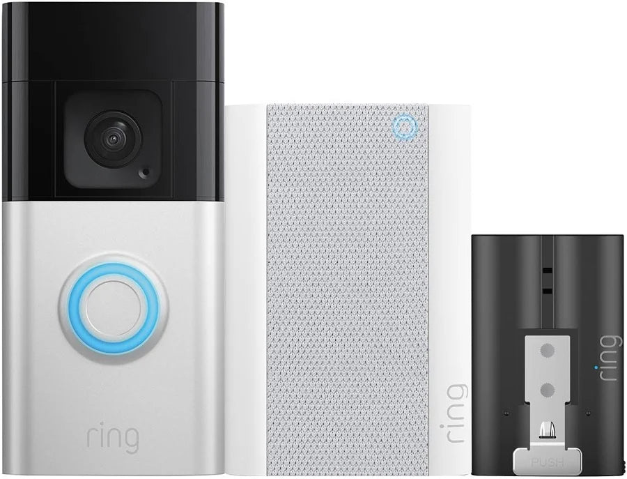Ring Video Doorbell & Chime + Spotlight Cam Wired + 2x Stick Up Cam Battery – Excellent Condition RING