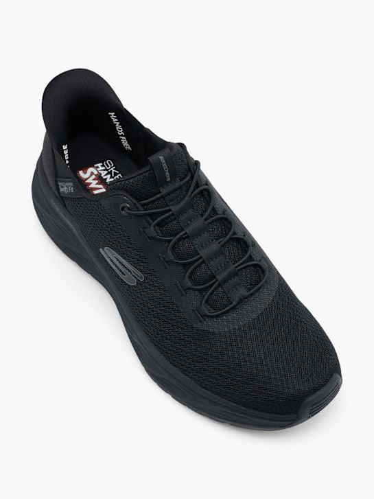 Skechers Men's Swift Fit Hands Free Relaxed Fit Memory Foam Casual Shoes - Black Skechers