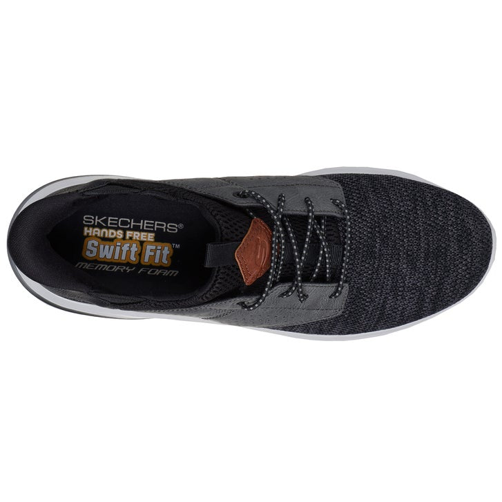 Skechers Men's Swift Fit Hands Free Relaxed Fit Memory Foam Casual Shoes - Black Skechers