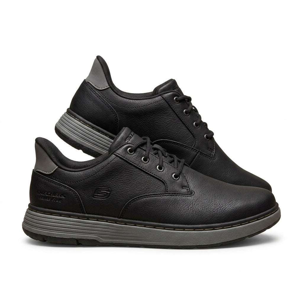 Skechers Men's Swift Fit Hands Free Relaxed Fit Memory Foam Casual Shoes - Black Skechers