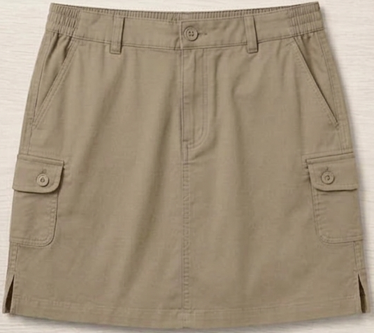 Briggs Ladies Skort Mid Rise with Cargo Pockets Built Skirt BRIGGS