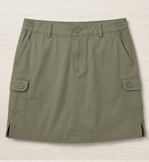 Briggs Ladies Skort Mid Rise with Cargo Pockets Built Skirt BRIGGS