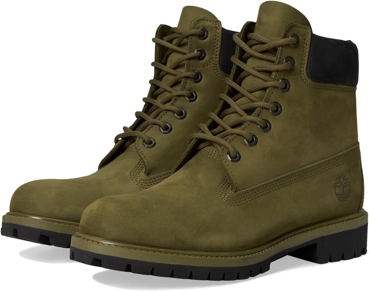 Timberland Men's 6-Inch Premium Waterproof Boot, Olive Nubuck, US 7 TIMBERLAND