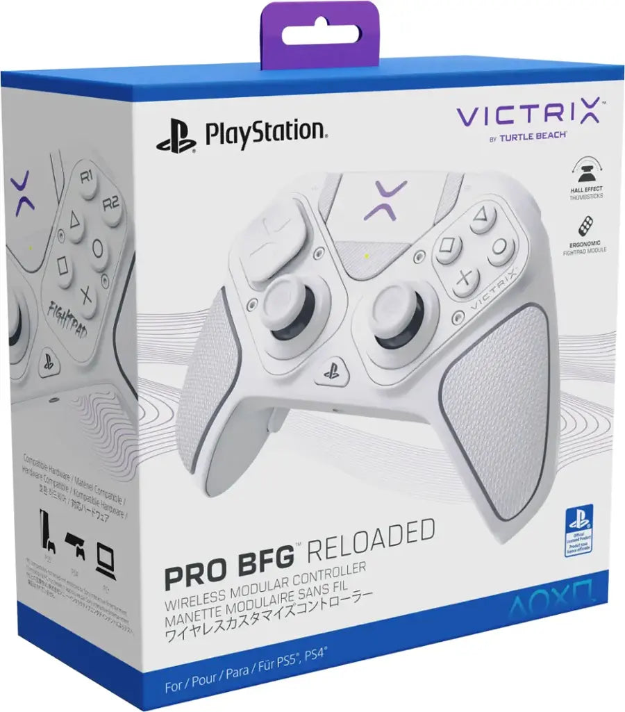 Turtle Beach Victrix Pro BFG Reloaded Wireless Modular Controller for PS5, PS4 & PC - White Turtle Beach
