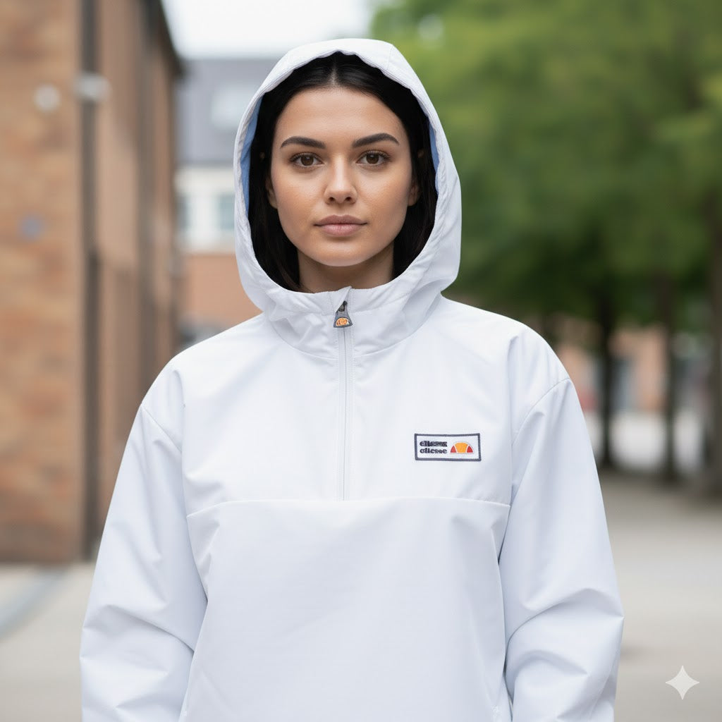 Ladies Ellesse Jacket Light Rain Coat With Hood Mr Bargain